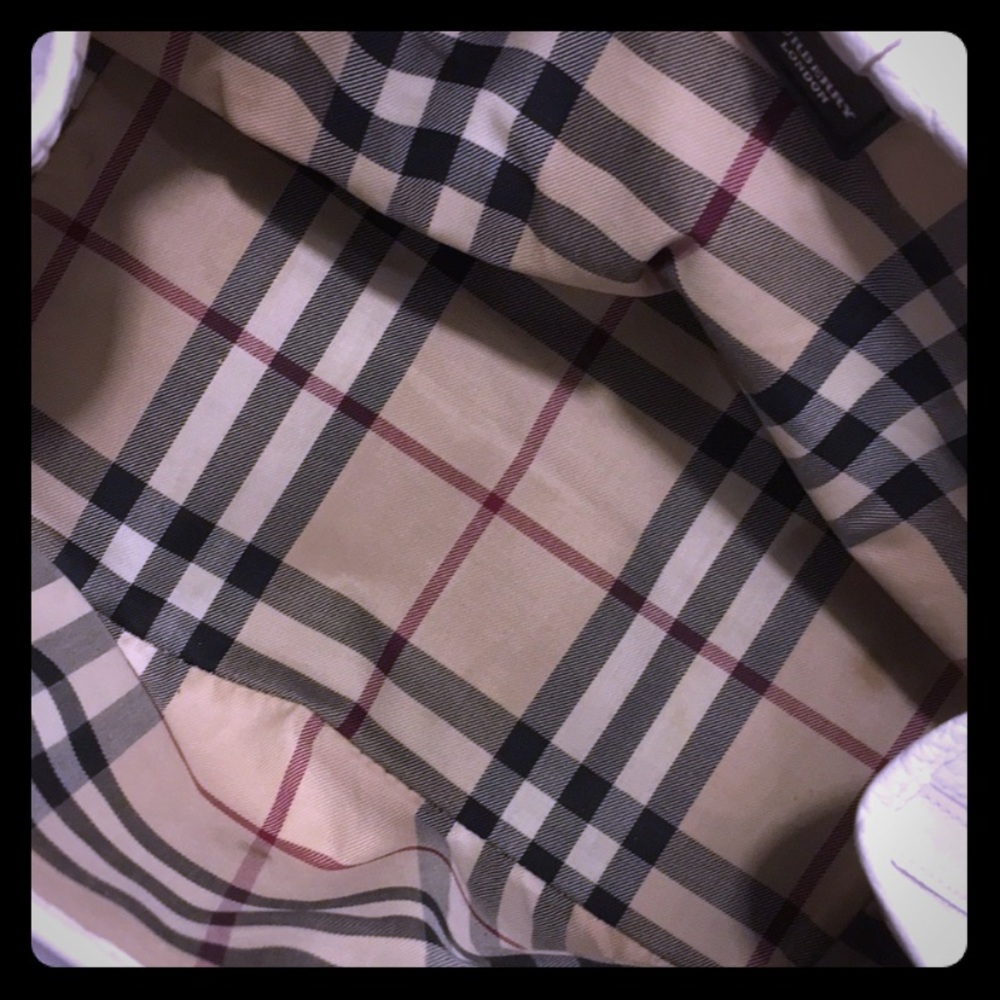 Vintage BURBERRY OFF WHITE Leather Handbag - Picture 2 of 8